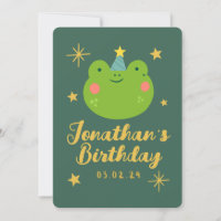 Cute Frog Forest with Animals Birthday