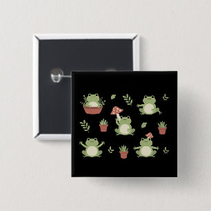 Cute Frog Funny Animal Lover Gift For Frog Lover 15 Cm Square Badge