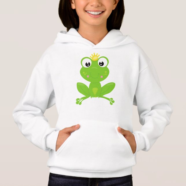 Cute Frog, Green Frog, Crown, Frog Prince (Front)