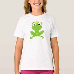Cute Frog, Green Frog, Crown, Frog Prince T-Shirt
