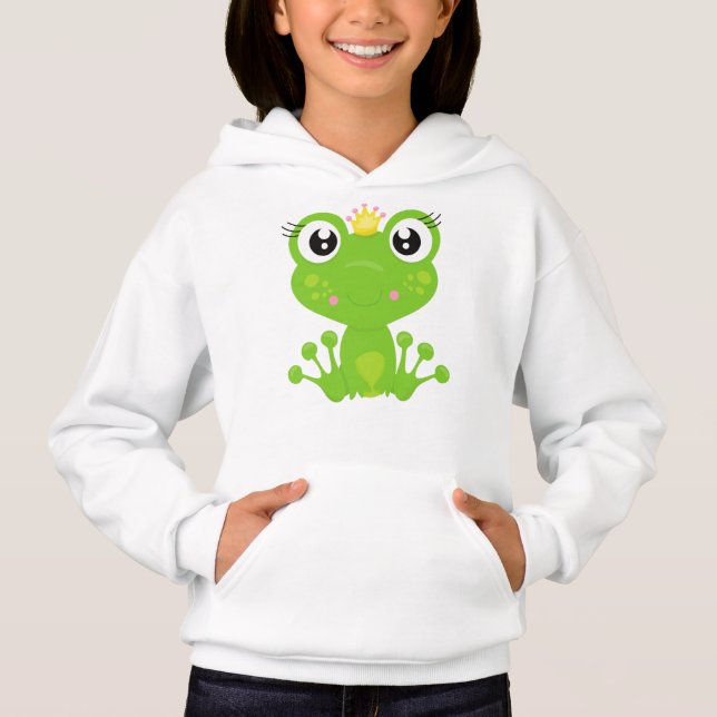 Cute Frog, Green Frog, Frog Princess, Crown (Front)