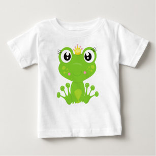 Cute Frog, Green Frog, Frog Princess, Crown Baby T-Shirt