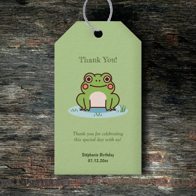 Cute Frog Green Gift Tags (Cute Frog Green Gift Tag)