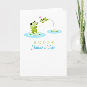Cute Frog Hoppy Happy's Day card