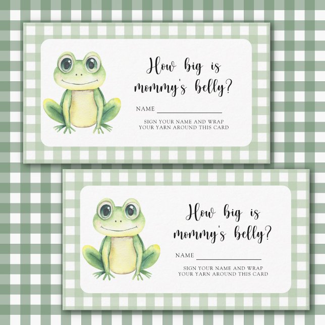 Cute frog - How big is mummy's belly Enclosure Card (Creator Uploaded)