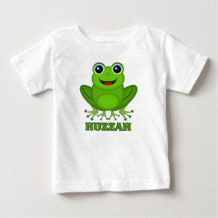 Cute Frog Huzzah Funny Cartoon Character Product Baby T-Shirt
