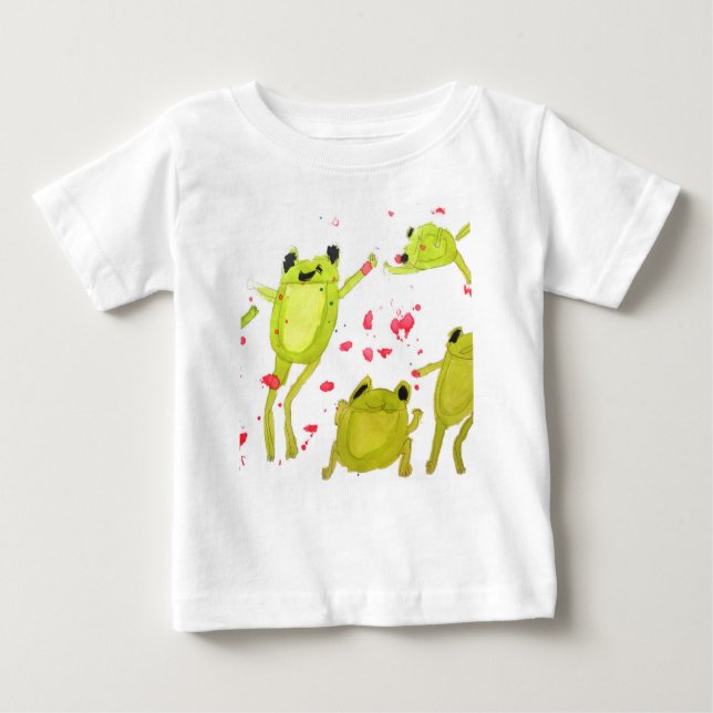 Cute frog illustration baby T-Shirt (Front)