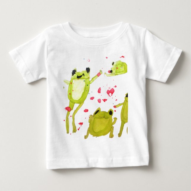Cute frog illustration baby T-Shirt (Front)
