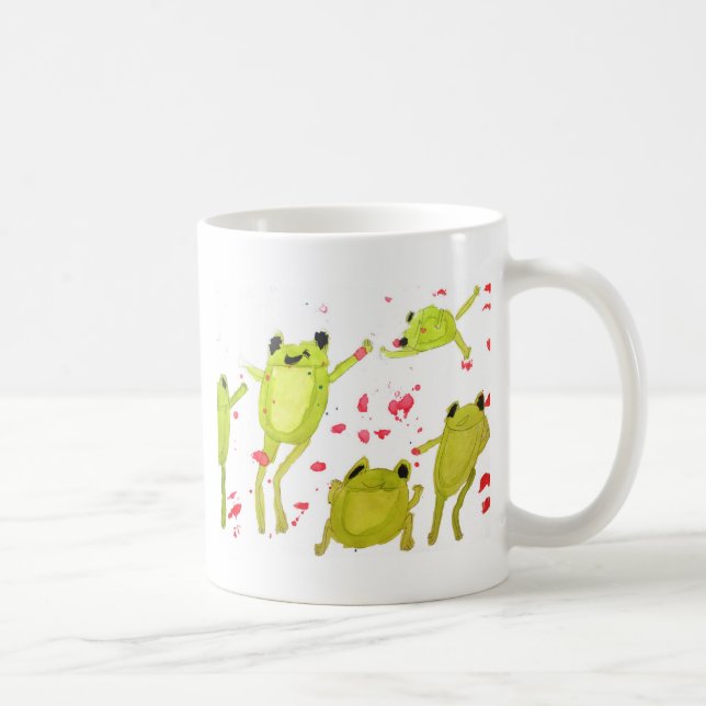 Cute frog illustration coffee mug (Right)