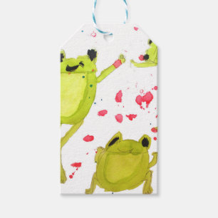 Cute frog illustration gift tags
