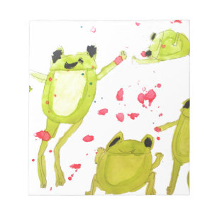 Cute frog illustration notepad