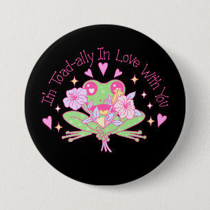 Cute Frog - I'm Totally In Love With You 7.5 Cm Round Badge