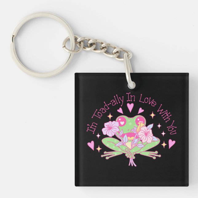 Cute Frog - I'm Totally In Love With You Key Ring (Front)