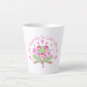 Cute Frog - I'm Totally In Love With You Latte Mug