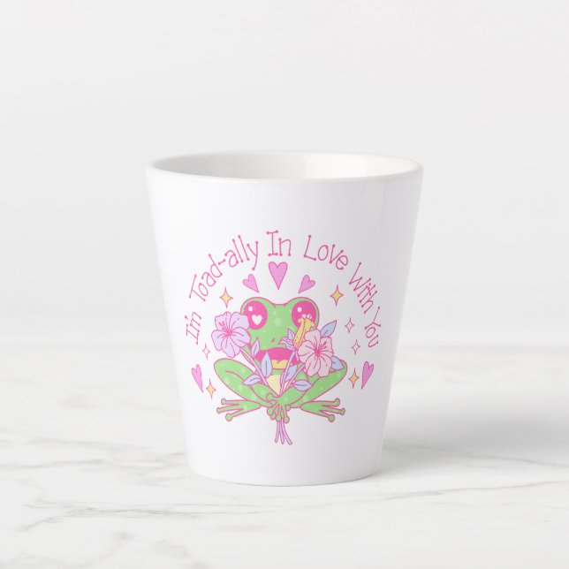 Cute Frog - I'm Totally In Love With You Latte Mug (Front)