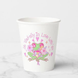 Cute Frog - I'm Totally In Love With You Paper Cups