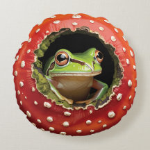 Cute Frog in Mushroom – Whimsical Cottagecore Frog