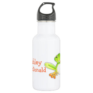 Cute frog kids drinks bottle