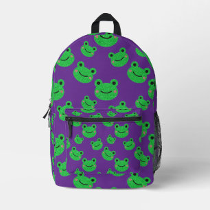 Cute Frog Kids School Printed Backpack