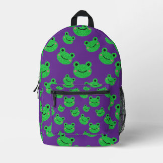Cute Frog Kids School Printed Backpack