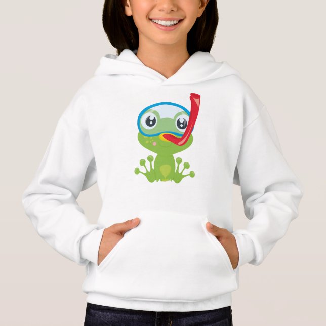 Cute Frog, Little Frog, Green Frog, Snorkel (Front)