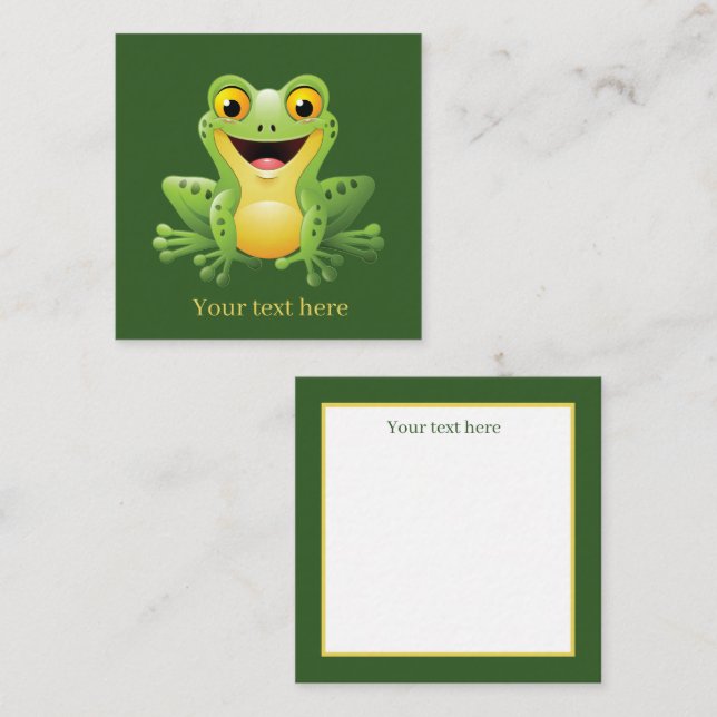 cute frog lovers add sentiment card (Front/Back)