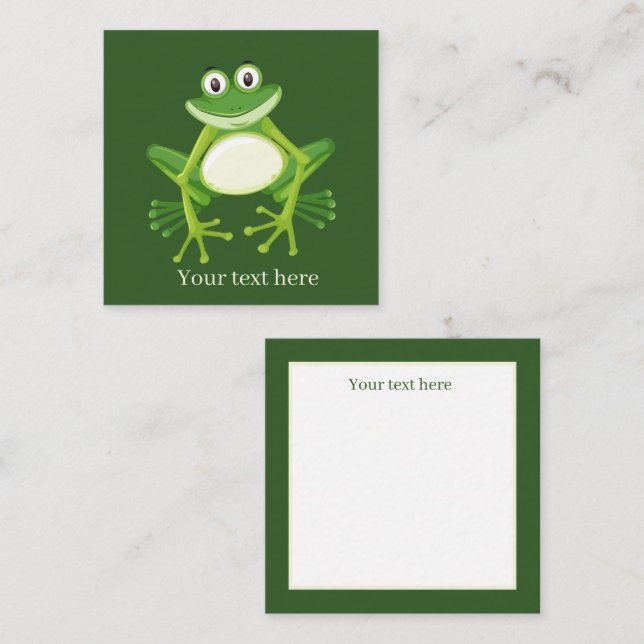 cute frog lovers add sentiment Note Card (Front/Back)