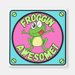 Cute Frog Magnet Froggin Awesome Animal Gifts