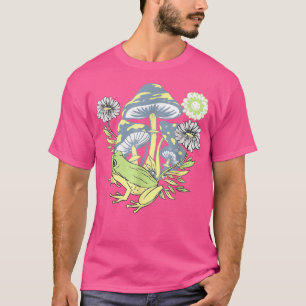Cute Frog MushroomTeen Girls Cottagecore Aesthetic T-Shirt
