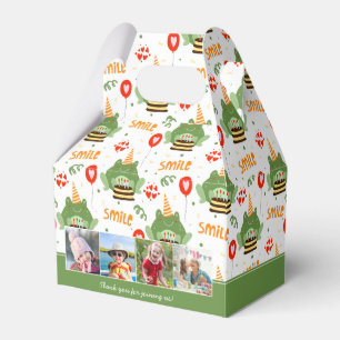 Cute Frog Pattern Happy Birthday Photo Thank You Favour Box