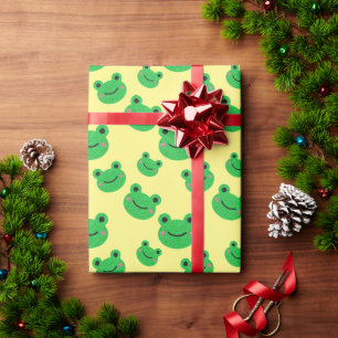 Cute Frog Pattern Wrapping Paper