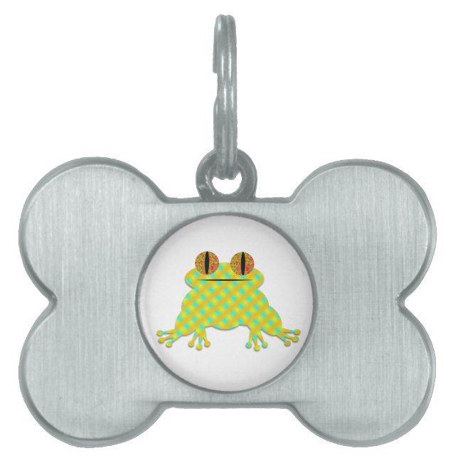 Cute Frog Pet Name Tag (Front)