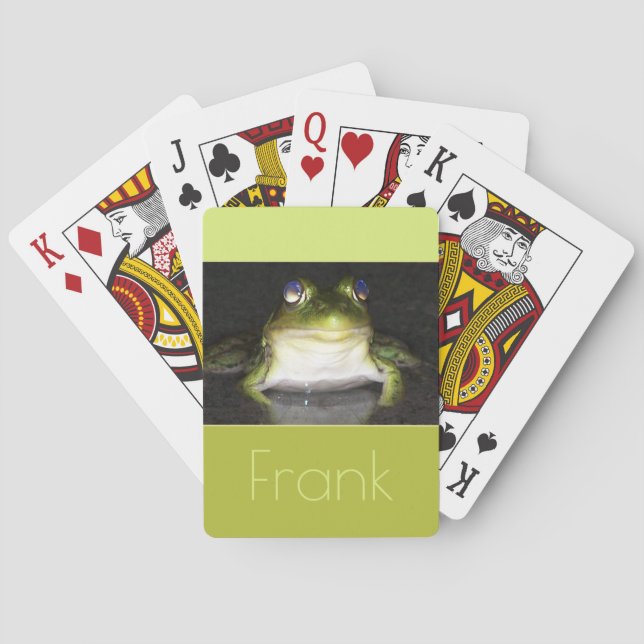 Cute Frog Photograph  Playing Cards (Back)