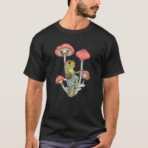 Cute Frog Playing Banjo On Mushroom T-Shirt