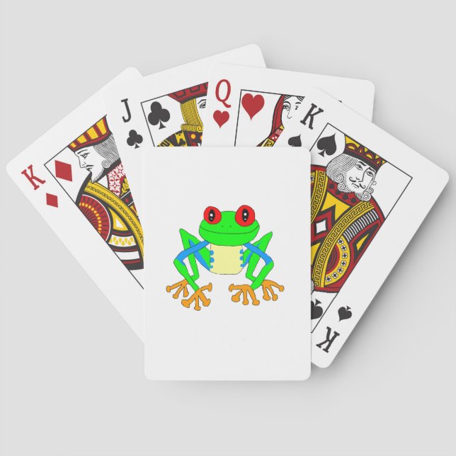 Cute frog playing cards (Back)