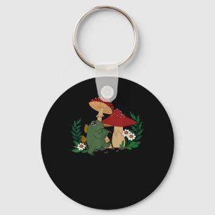 Cute Frog Playing Flute Cottagecore  Goblincore Ae Key Ring