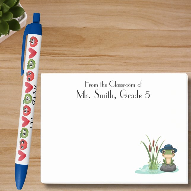 Cute Frog & Pond, Teacher Appreciation, Custom Post-it Notes (Creator Uploaded)