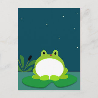 Cute frog postcard