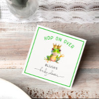 Cute Frog Prince Baby Shower Napkins