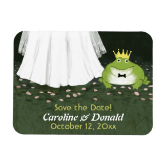 Cute Frog Prince Humourous Wedding Save the Date Magnet