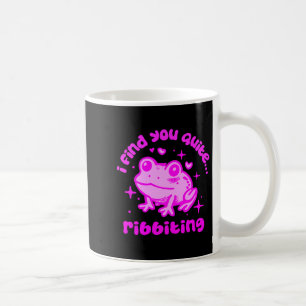 Cute Frog Pun Ribbiting Frog Lovers Quote Design P Coffee Mug