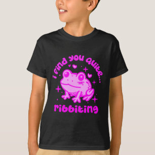 Cute Frog Pun Ribbiting Frog Lovers Quote Design P T-Shirt