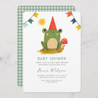 Cute Frog Red hat mushroomCute Baby Shower 