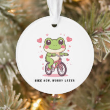 Cute Frog Riding Bicycle | Funny Frog Lover Gift