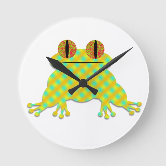 Cute Frog Round Clock (Front)