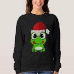 Cute Frog Santa Hat Pet Toad   Christmas Men Women Sweatshirt<br><div class="desc">Cute Frog Santa Hat Pet Toad   Christmas Men Women Kids</div>