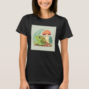 Cute Frog Snail Illustration Shell Friends Women K T-Shirt
