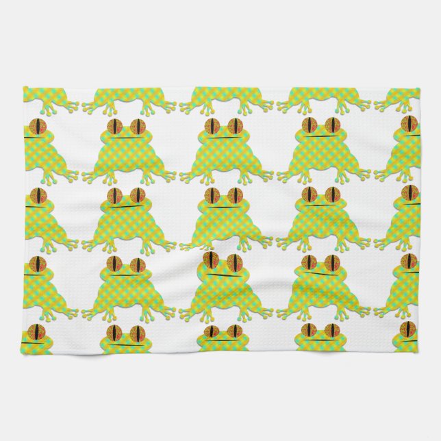 Cute Frog Tea Towel (Horizontal)