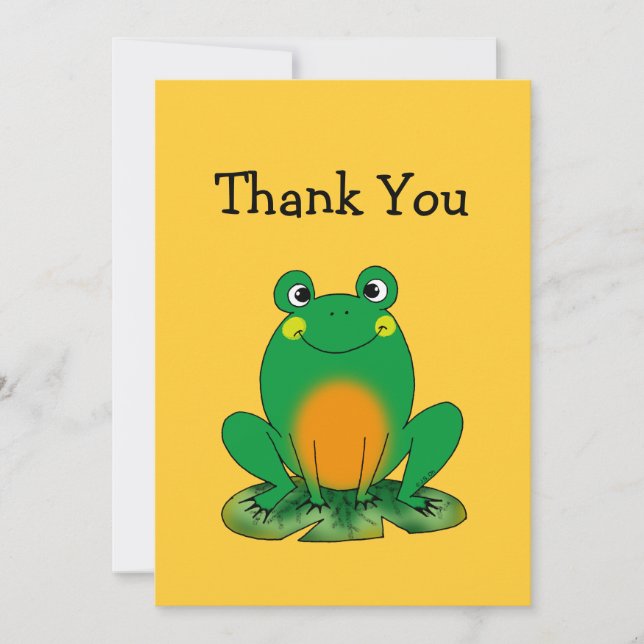 Cute frog thank you cards (Front)