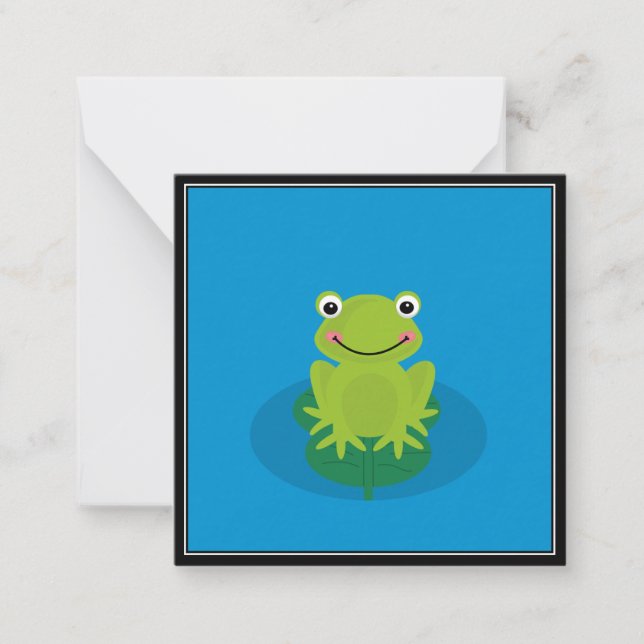 Cute Frog Thank You Mini Note Card (Front)